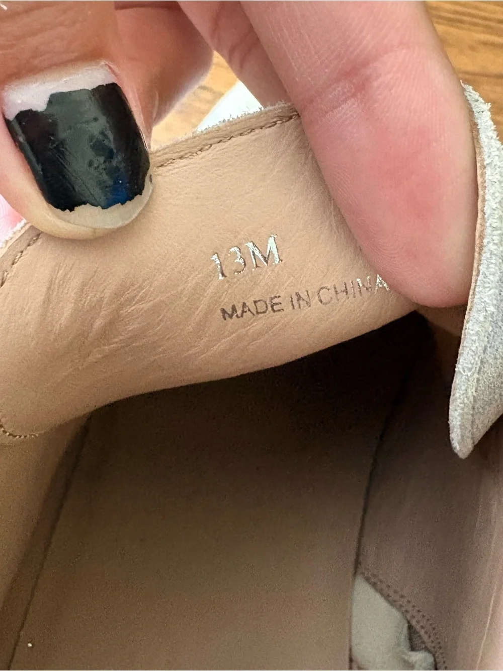 Linea Paolo Beige Gray Camouflage Suede Wedge Booties Size 13